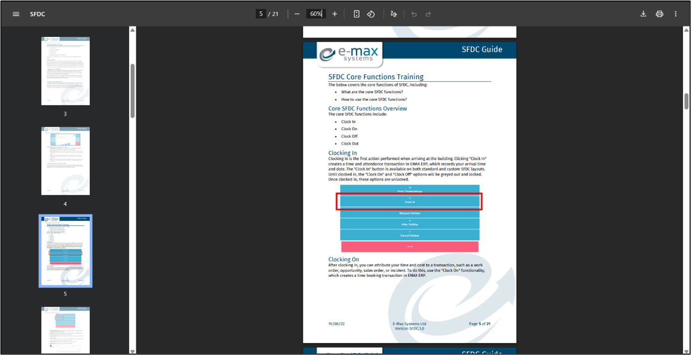 E-Max ERP Training Downloadable Documents 1